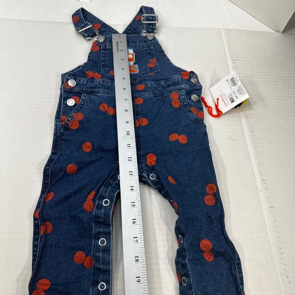 Christian Robinson Boy's Sz 18 Month Microscope Embroidered Overalls Blue Orange - Picture 10 of 16